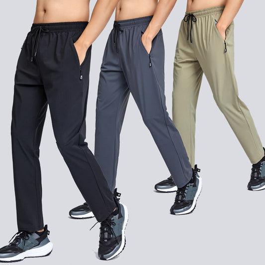 Summer Quick-drying Sports Men's Casual Straight Length Running Workout Training Loose Elastic Pants