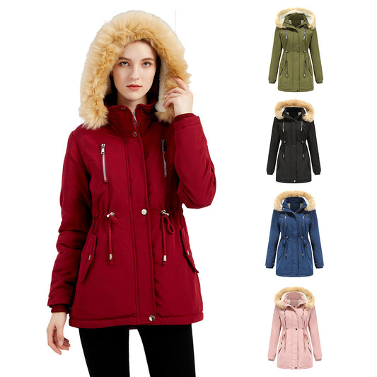 WInter Coat Detachable Hooded Feece Jacket Women