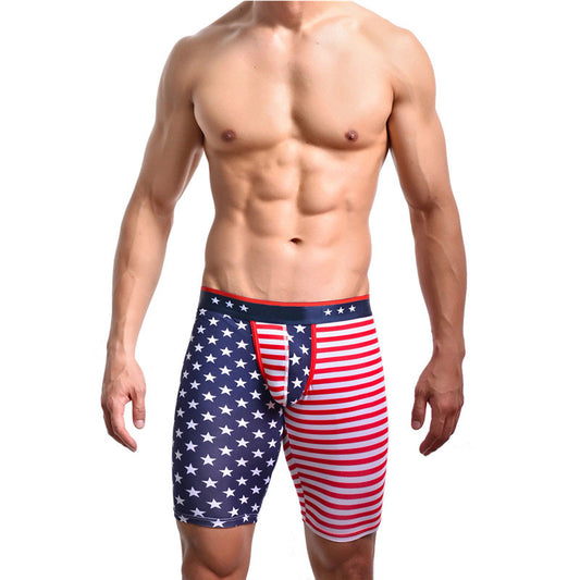 American flag compression shorts