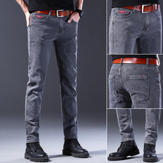 Spring And Autumn Slim Fit Skinny Stretch Fashion Trendy Handsome Casual Boy Jeans