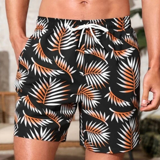 Men's Printed Loose Hot Springs Casual Beach Shorts