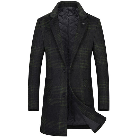Men's Mid-length Woolen Coat
