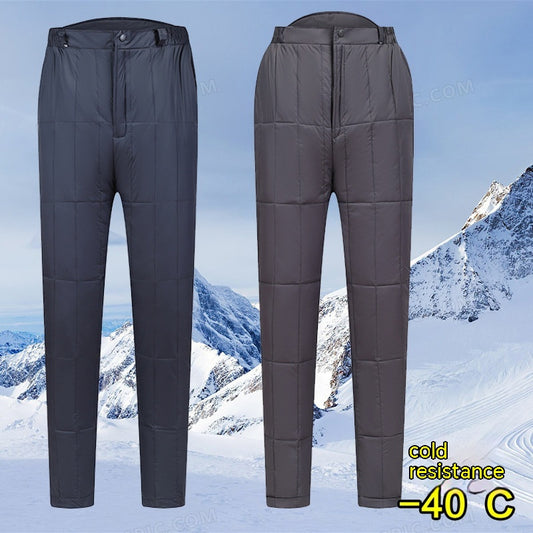 Men's Outer And Inner Wear High Waist Thickened Oversized Trousers Straight Cotton Pants