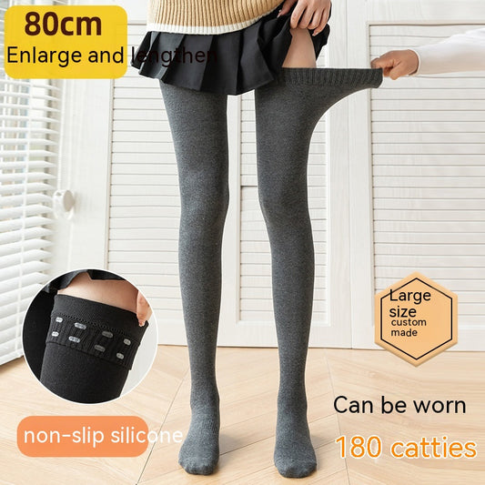 Lengthened Overknee Plus-sized Silicone Non-slip High-top Cotton Socks
