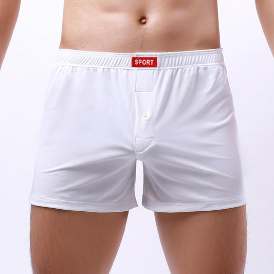 Loose Men's Underwear Breathable Fabric Silky Boxers